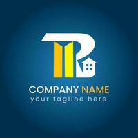 real estado logo diseño hogar y negocio logo y resumen sencillo color vector