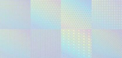 Hologram texture rainbow gradient patterns vector