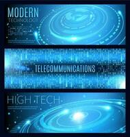 Modern technology, high tech and telecommunication vector