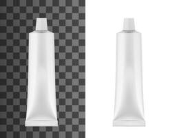 Realistic tube for toothpaste or cream mock up vector