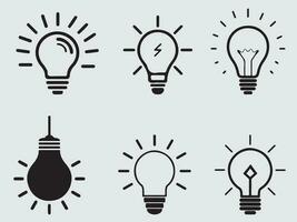 Amazing Light bulb Shape Collection Set illustration Vector Art Design