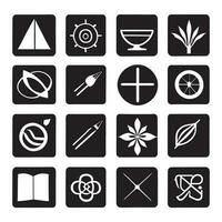 Icon Arrow Shape Black On White Background Silhouette Vector illustration Design