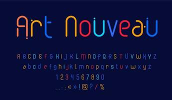 Modern minimal font or type, futuristic alphabet vector