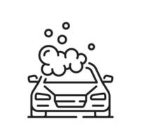 Car care icon isolated car washing service outline vector