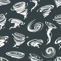 Tornado, hurricane, cyclone seamless pattern vector