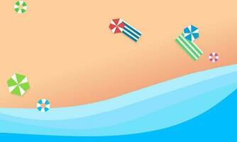 Summer background with pleasant beach and water. background for summer collection vector