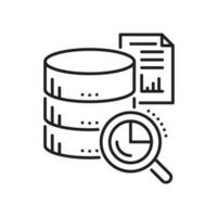 Database, network server, cloud storage line icon vector