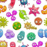 dibujos animados gracioso virus, microbios, gérmenes modelo vector