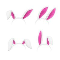 Rabbit ears isolated vector Easter bunny masks