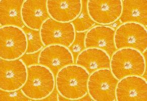Background yellow from orange slices. photo