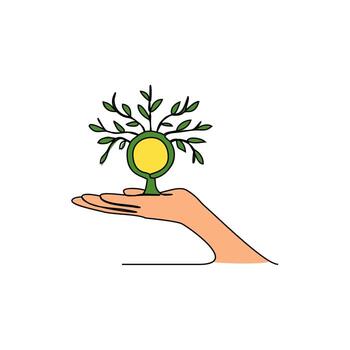 uno continuo línea dibujo de negocio crecimiento diseño concepto. negocio ilustración en sencillo lineal estilo. negocio diseño concepto vector ilustración