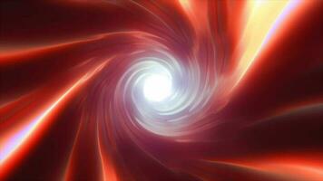 abstrato vermelho energia túnel torcido redemoinho do cósmico hiperespaço mágico brilhante brilhando futurista oi-tech com borrão e Rapidez efeito fundo video