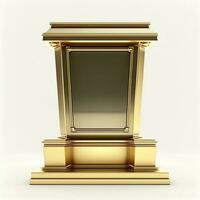 3D Rendering Abstract Wooden Platform Podium, Product Presentation Backdrop. AI-Generative, Digital Illustration. photo
