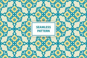 Seamless pattern with floral elements. colorful vector abstract design. Decorative lattice in Arabic style. Background for textile, fabric and wrapping.