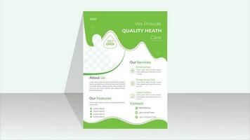 Modern creative medical flyer template A4 vector design for print