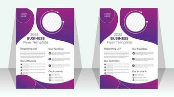 Modern professional business flyer A4 vector template for print.