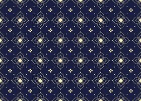 geometric and flower line ethnic fabric seamless pattern for cloth carpet wallpaper background wrapping etc. vector