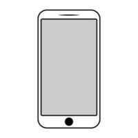 Vector thin line Smartphone icon symbol vector on isolated background.