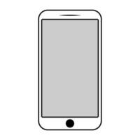 Vector thin line Smartphone icon symbol vector on isolated background.