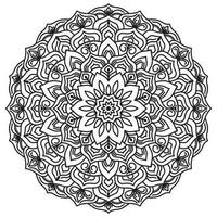 Mandala pattern abstract floral ornament vector