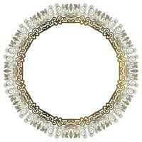 Round vintage frame with victorian style vector