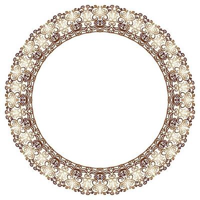 Round vintage frame with victorian style