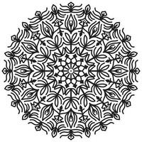 Mandala pattern abstract floral ornament vector