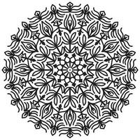 Mandala pattern abstract floral ornament vector