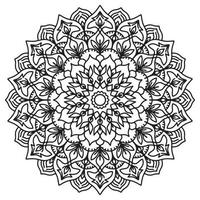 Mandala pattern abstract floral ornament vector