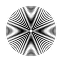 Concentric circle elements, spaced concentric circle, rings sound wave, line in a circle concept, black circular pattern. Radar screen concentric circle elements. vector