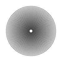 Concentric circle elements, spaced concentric circle, rings sound wave, line in a circle concept, black circular pattern. Radar screen concentric circle elements. vector