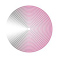 Binaural Hypno Spiral, Circle spin, Linear spiral, Sound wave and line in a circle. Circle spin vector background.