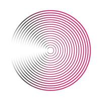 Binaural Hypno Spiral, Circle spin, Linear spiral, Sound wave and line in a circle. Circle spin vector background.