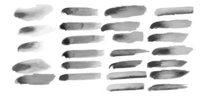 collection of vector watercolor brush strokes