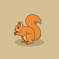 Squirrel The Illustration vector