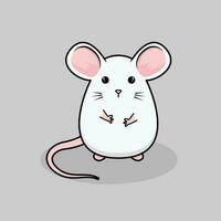 The Illustration of White Mouse vector