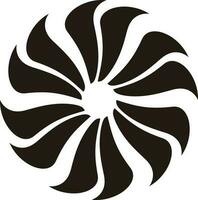 black and white flower pattern circular vector