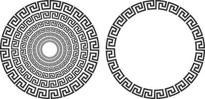 negro y blanco circular circulo forma vector ornamento