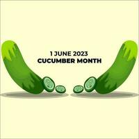 Cucumber Day, Cucumber month, cucumber vector, Cucumber flat design vector