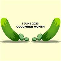 Cucumber Day, Cucumber month, cucumber vector, Cucumber flat design vector