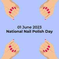 national nail polish day, national nail polish day vector, national nail polish day event vector
