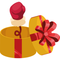 boxing glove in golden gift png