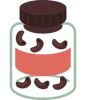 reusable glass container with beans png