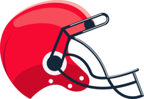 casque rouge de football américain png