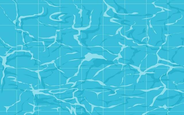 Blue Water Surface Texture. Top View of Swimming Pool with Ripples