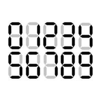 Set of Digital Number Counter vector