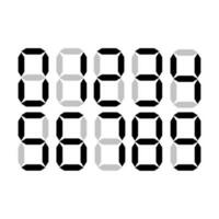 Set of Digital Number Counter vector