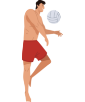 joven jugador de voleibol png