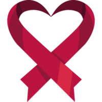 heart AIDS ribbon campaign png