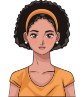 belleza joven mujer afro png